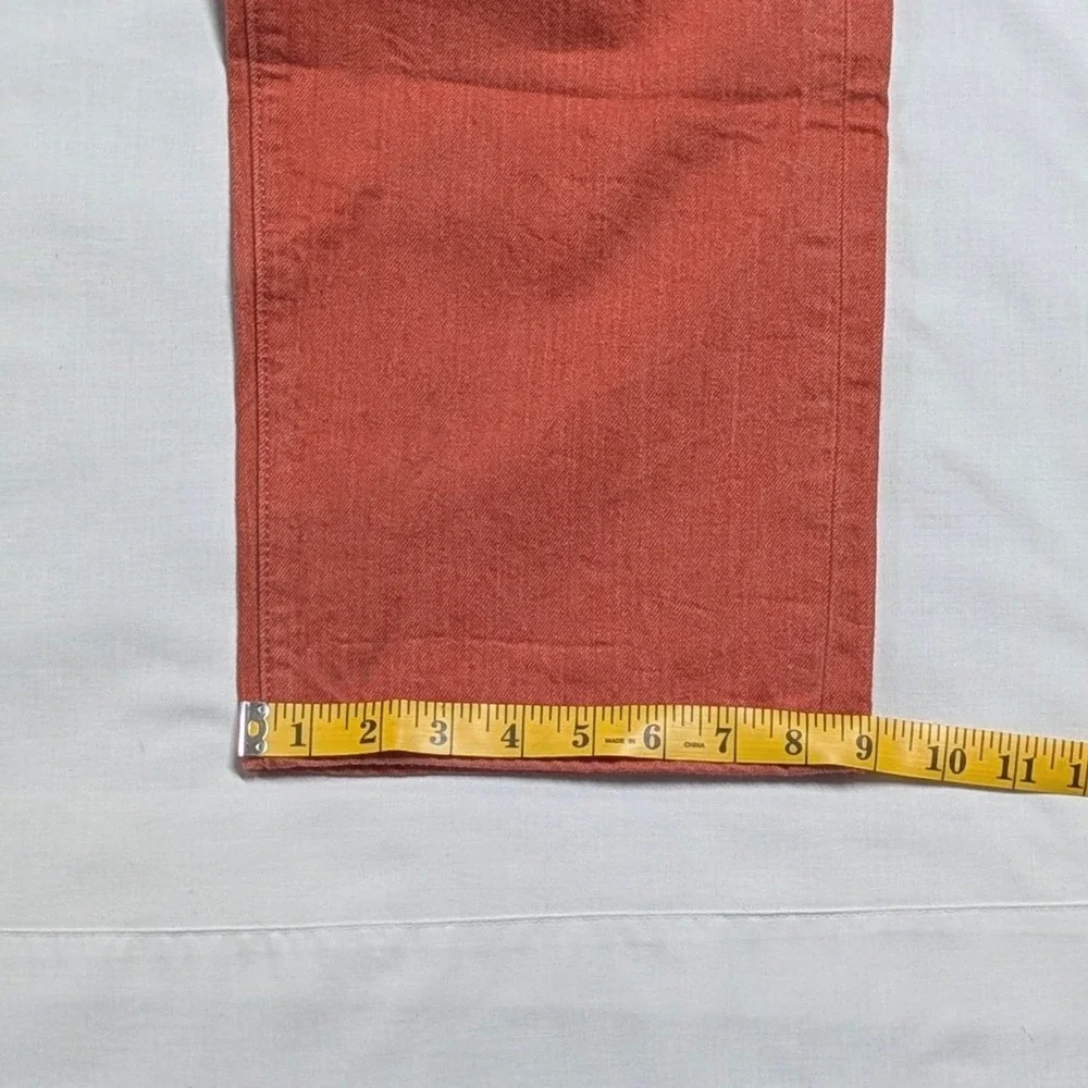 Levi's 501 Original Fit Straight Leg Salmon Orange Jeans Mens 40x32